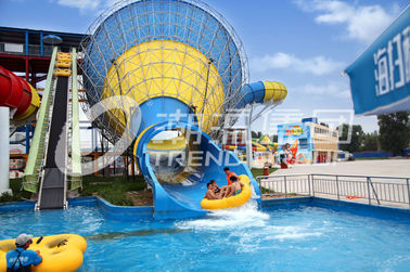 Large Tornado Water Ride Outdoor Water Play Equipment in Yellow Blue Color