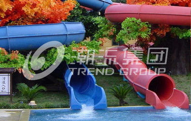 Cool Holiday Spiral Water Slides Combination With Four Lanes for Outdoor Water Park