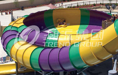 Water Playground Equipment Fiberglass Water Slides / Super Bowl Water Slide for Theme Park