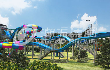 High Speed Big Fiberglass Water Slides At Water Parks , 360 persons / h