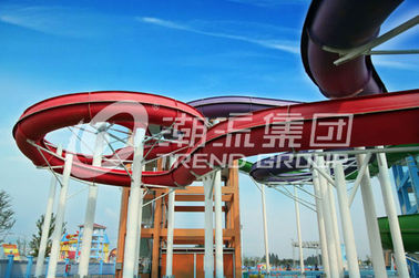 Easy Installation Fiberglass Water Slides Space Bowl Water Slide For Water Park