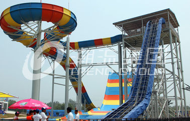 Colorful FPR Large Water Slides Attractive Bommerang for Giant Outdoor Water Park
