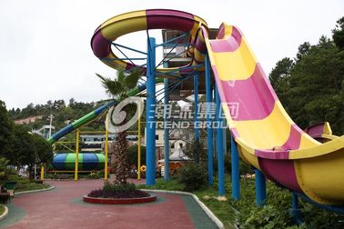 Fiberglass Custom Water Slides / Amusement Park Boomerang Aqua Slide For Giant Water Park