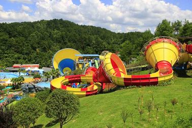 Blue Large Tornado Water Slide Games Ashland / DSM Resin For Water Park