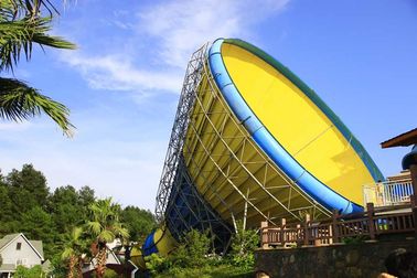 Customized Adults Fiberglass Water Park Tornado Slide 14.6m Height , 42*60m