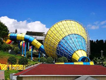 Yetişkinler İçin Büyük Fiberglas Tornado Su Kaydırağı, 14.6m Platform Yüksekliği