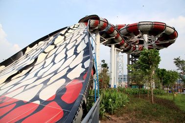 Adult Fiberglass Water Slide Galvanized Carbon Steel Frame King Cobra Slide for Water Park