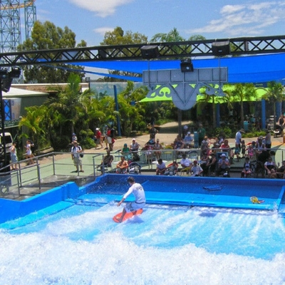 Most Popular Fiberglass Surfing Simulator Single Flow Ride With Waterproof Software Material