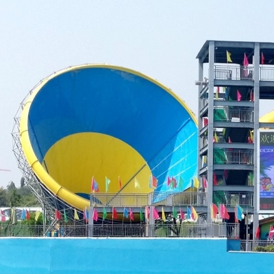 Yetişkinler İçin Büyük Fiberglas Tornado Su Kaydırağı, 14.6m Platform Yüksekliği