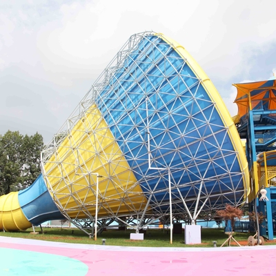 Temalı Parkında Renkli Dış Fiberglas Yetişkin Su Kaydırak 14.6m Platform Yüksekliği