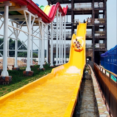 Theme Park Fiberglass Water Slides , Plastic Custom Combined Water raft Slides for Water Park