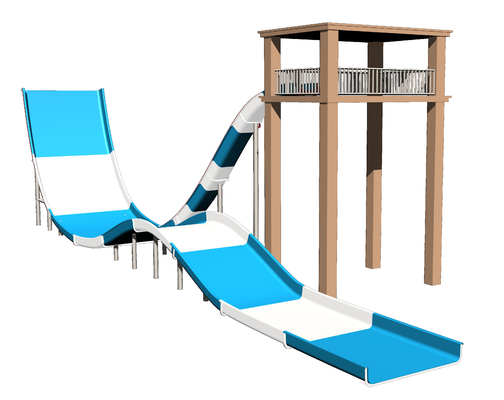 Outdoor Fiberglass Aqua Park Equipment For 4 - 6 Persons Per Time