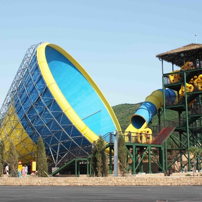 Water Park Equipment Adult Large Water Slide 4 Persons Riding