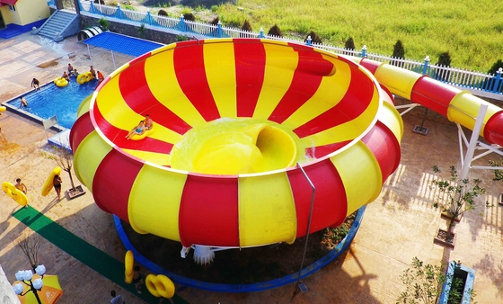 Family Games Fiberglass Water Slides 19m Height Waterpark Super Bowl , 32*53m Floor Space for Water Park