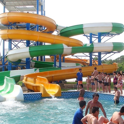 Long Raft Plastic Water Slide  for Children and Adult , Spiral Water Slide for Water Park