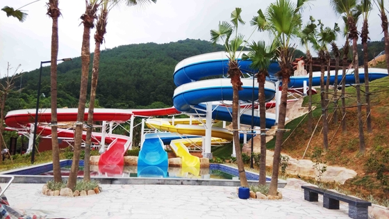 Adult Custom Water Slides , Galvanized carbon steel Water park equipment