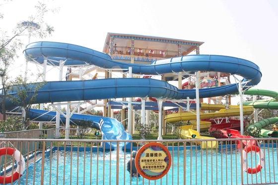 Adult Custom Water Slides , Galvanized carbon steel Water park equipment