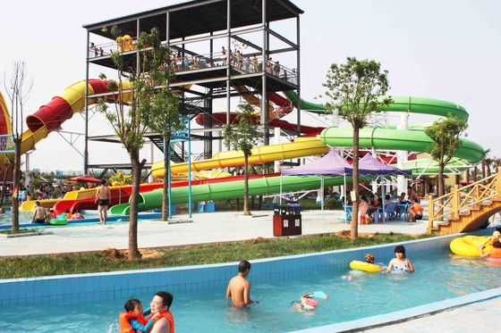Adult Custom Water Slides , Galvanized carbon steel Water park equipment