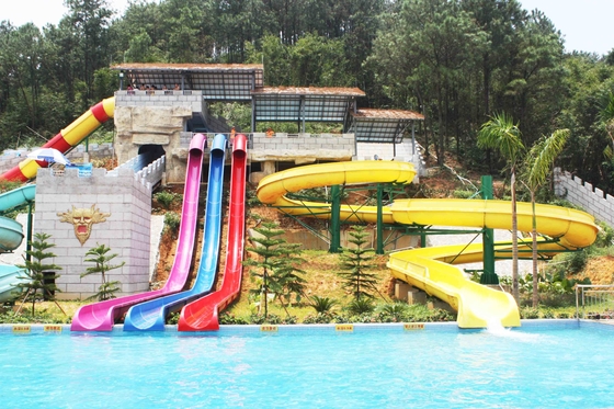Adult Custom Water Slides , Galvanized carbon steel Water park equipment