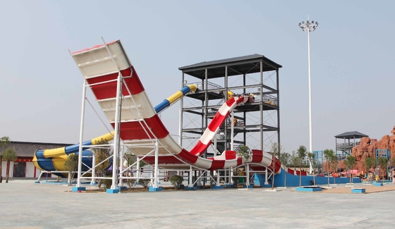 Large Aqua Park Equipment Exciting Swimming Pool Waterslides Ashland / DSM Resin