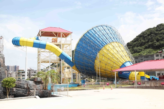 Customized Fiberglass Super Tornado Adult , kids Water Slides 14.6m Platform Height