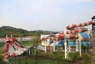 Amusement Park Adult Fiberglass Water Slides with Galvanized Carbon Steel Frame