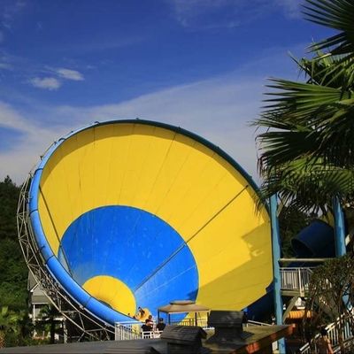 Customized Fiberglass Super Tornado Adult , kids Water Slides 14.6m Platform Height