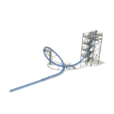 Aqua LoopBody Slide Aqua Park Fiberglass Water Slides , Platform Height 16m