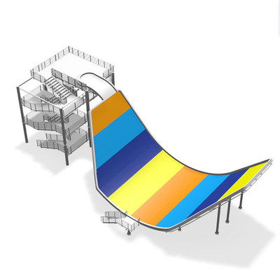 304 Stainless Steel Amusement Park Water Slide , Dangerous Water Slides 2 Persons / Time
