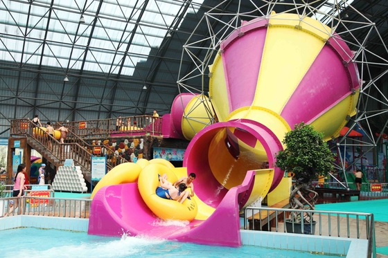 Comercial Indoor Water Play Small Slide / Water Park Ride 100m3/Hr Small Tornado Water Slide