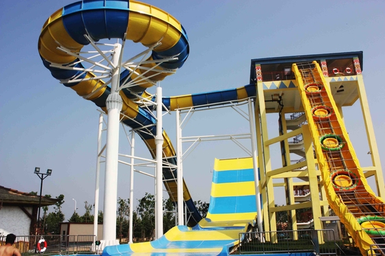 Outdside Dev Boomerang Fiberglas Su Kaydırağı 6 Kişi, Su Parkı Kule Yüksekliği 18.75M