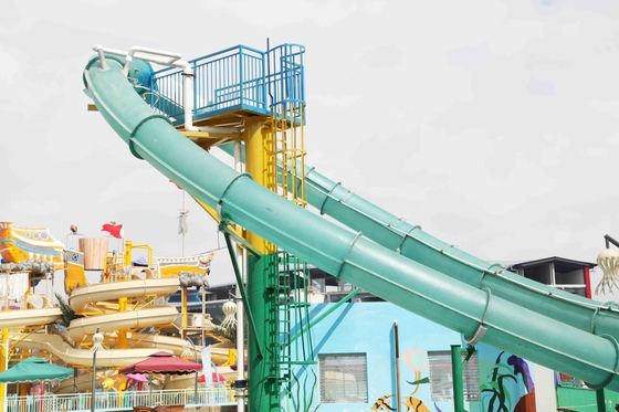 ExcitingLoopBody Slide Aqua Park Fiberglass Water Slides , Platform Height 16m