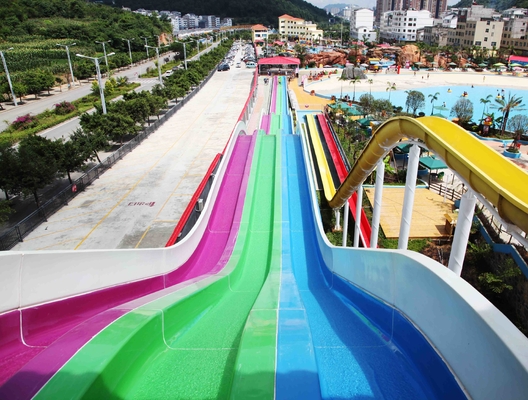 Fiberglass Custom Water Slides , High Speed Water Slide Water Park Equipment
