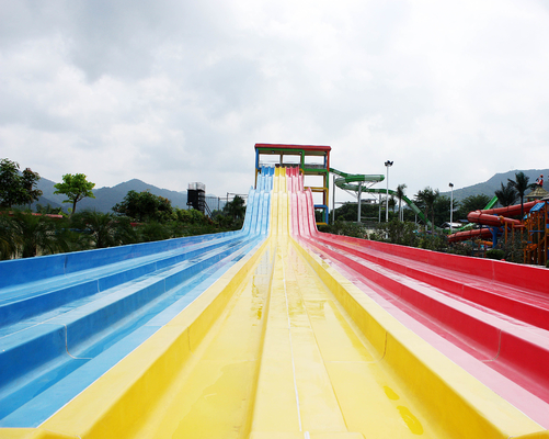 Colorful Above Ground Fiberglass Water Slides , Fiberglass Pool Slide for Amusement Park