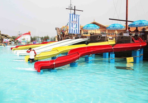 Customized Children Water Slides Amusement Park Games With Galvanized Steel Support