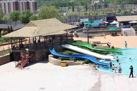 Customized Children Water Slides Amusement Park Games With Galvanized Steel Support