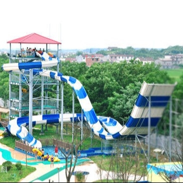 Fiberglass Resort Waterpark Project , Giant Slides Rides Projects for Water Park