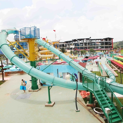 ExcitingLoopBody Slide Aqua Park Fiberglass Water Slides , Platform Height 16m