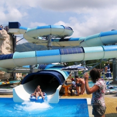 Galvanized Carbon Steel Tube Fiberglass Water Slides for Amusement Water Park