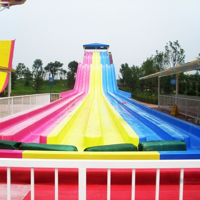 Classic Multi Slides Fiberglass Water Slides At Water Parks in Red Yellow Blue