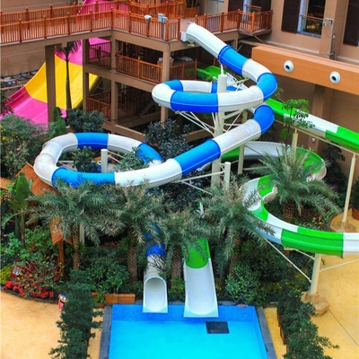 304 Stainless Steel Screw Fiberglass Water Slides 1m Width OEM for Water Park