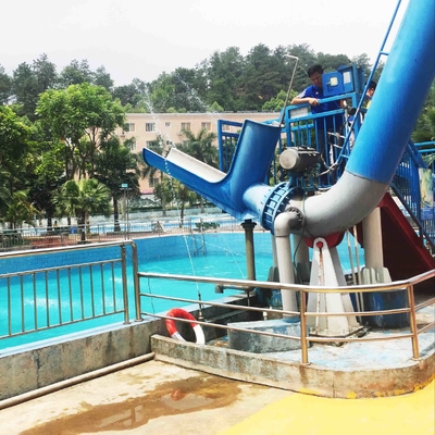 12.5m Cannonball Steel Pool Water Slides 1 Year Warranty Water Slide Games