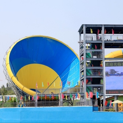 Fiberglass Super Tornado Water Slide 14.6m Platform Height Easy Maintenance for Family Fun