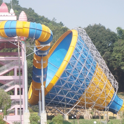 Aqua Park Products / Super Tornado Fiberglass Water Slides 14.6m Platform Height for Themed Water Park