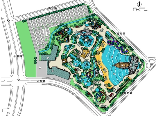 Outdoor Water Theme Park Conceptual Design / Customized Design for Water Park