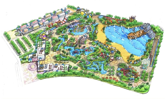 Outdoor Water Theme Park Conceptual Design / Customized Design for Water Park