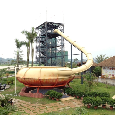 Joy Ride Space Bowl Slide / FRP + Stainless Steel Play Equipment For Schools / Water Park