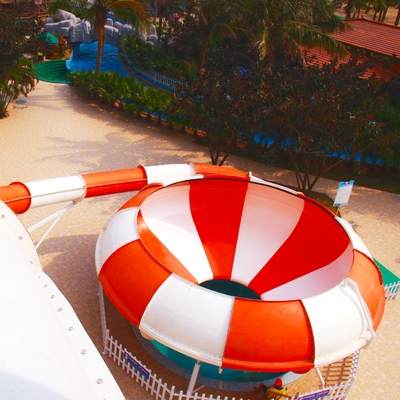 Resort Aqua Park Equipment giant fiberglass slide / Space Bowl Water Slide
