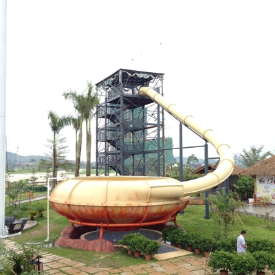 Joy Ride Space Bowl Slide / FRP + Stainless Steel Play Equipment For Schools / Water Park