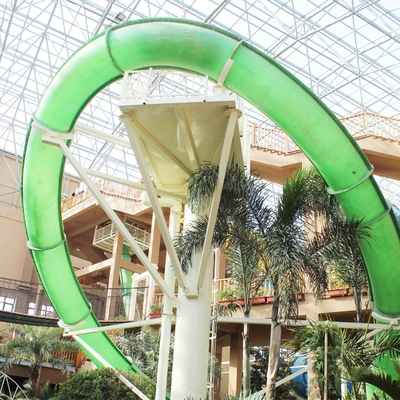 Aqua Loop Huge Fiberglass Water Slides For Adult , Fixed Type Slide for Outdoor Water Park